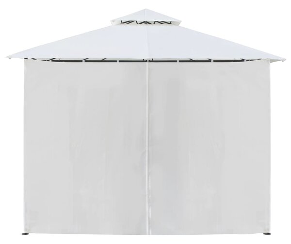 Sjenica sa zastorima 600 x 298 x 270 cm bijela 180 g/m² - Bijela / N/A