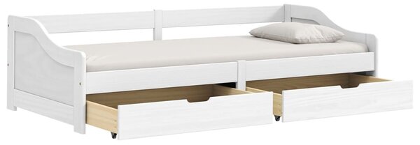 Dnevni ležaj s 2 ladice IRUN bijeli 90x200 cm masivna borovina - Bijela / Default