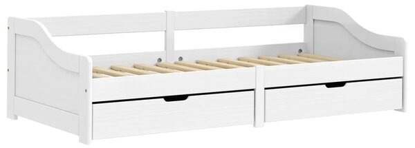 Dnevni ležaj s 2 ladice IRUN bijeli 90x200 cm masivna borovina - Bijela / Default