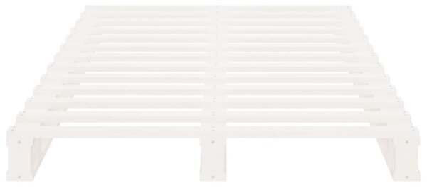 Krevet od paleta bijeli 75x190 cm od masivne borovine mali - Bijela / 75 x 190 cm