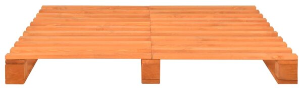 Okvir kreveta od paleta smeđi od masivne borovine 140 x 200 cm - Smeđa / 140 x 200 cm