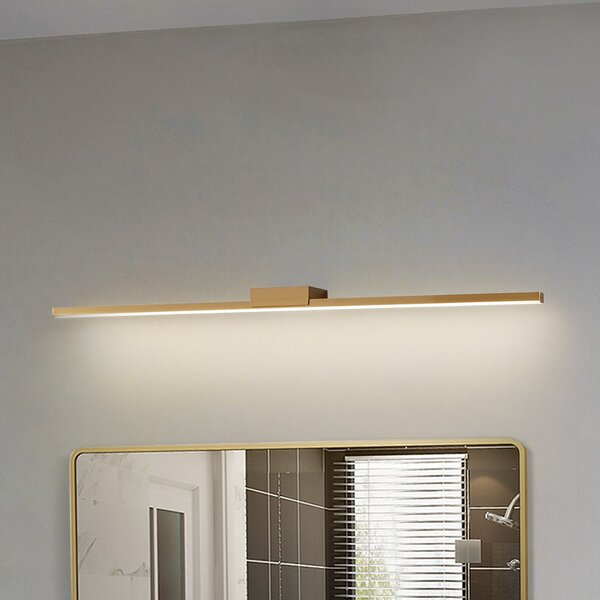 Lucande LED svjetiljka za ogledalo Kivana, bakar, metal, 90 cm, IP44, Bakar, kupaonica, Aluminij