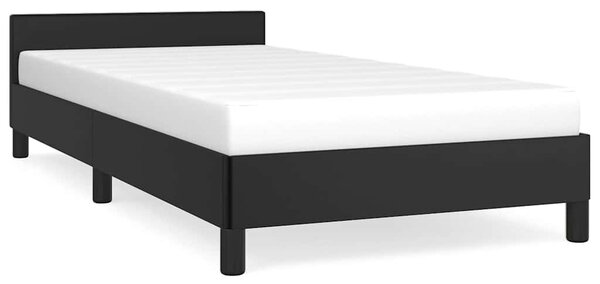 Okvir kreveta s uzglavljem bez madraca crni 90x200 cm - Crna / 90 x 200 cm