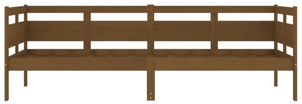 Dnevni ležaj od masivne borovine smeđa boja meda 80 x 200 cm - Smeđa / 80 x 200 cm