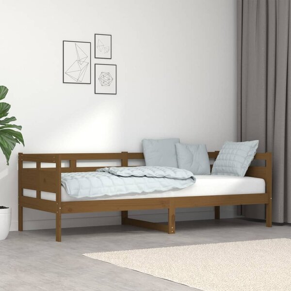Dnevni ležaj od masivne borovine smeđa boja meda 80 x 200 cm - Smeđa / 80 x 200 cm