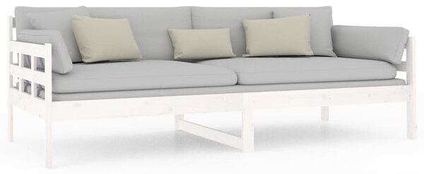 Dnevni ležaj bijeli od masivne borovine 90 x 200 cm - Bijela / 90 x 200 cm