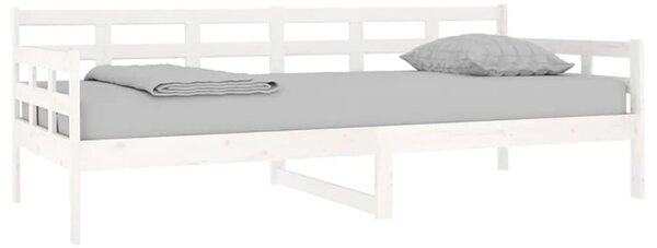 Dnevni ležaj bijeli od masivne borovine 90 x 200 cm - Bijela / 90 x 200 cm