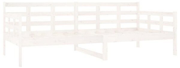 Dnevni ležaj bijeli od masivne borovine 90 x 200 cm - Bijela / 90 x 200 cm
