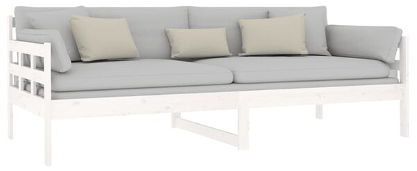 Dnevni ležaj bijeli od masivne borovine 90 x 200 cm - Bijela / 90 x 200 cm