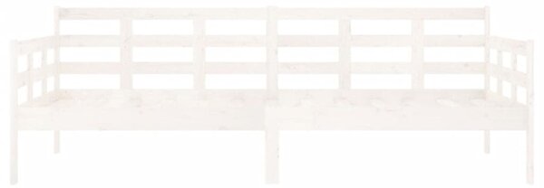 Dnevni ležaj bijeli od masivne borovine 90 x 200 cm - Bijela / 90 x 200 cm