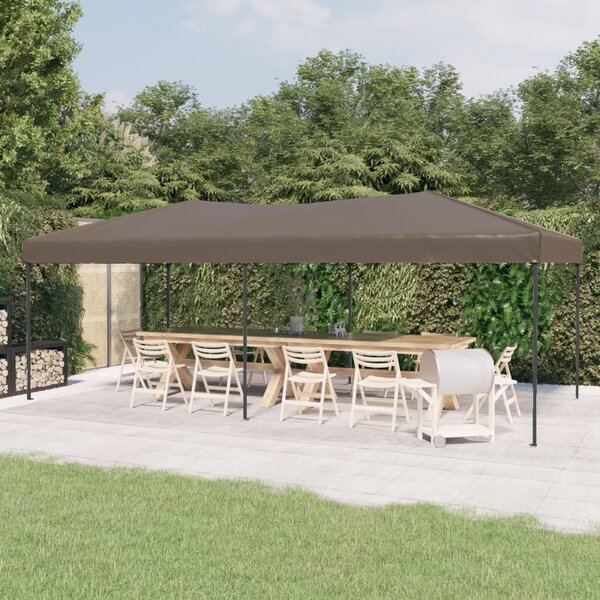 Sklopivi šator za zabave 3 x 6 m Smeđe-siva - Tupe / 3 x 6 m