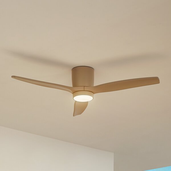 Lucande LED vanjski stropni ventilator Sorin, bež, DC, tihi