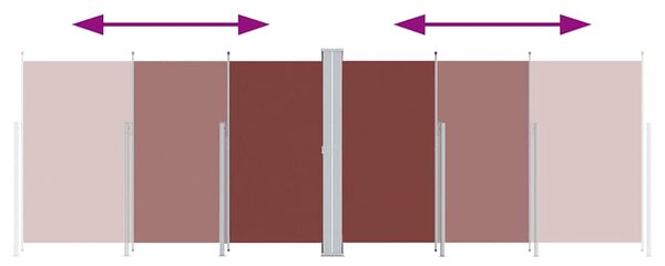 Uvlačiva bočna tenda smeđa 220 x 600 cm - Smeđa / 220 x 600 cm