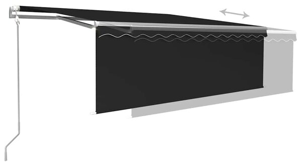 Automatska tenda s roletom i senzorom LED 4,5 x 3 m antracit - Antracitno siva / 4.5 x 3 m