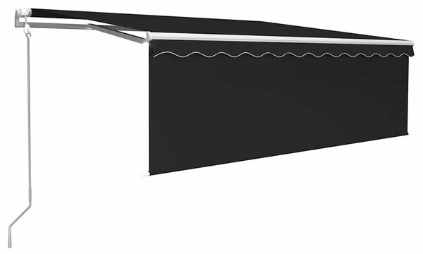 Automatska tenda s roletom i senzorom LED 4,5 x 3 m antracit - Antracitno siva / 4.5 x 3 m