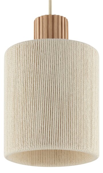 Brilliant Arlo viseća svjetiljka, bež, tkanina/drvo, Ø 40 cm, za 3 žarulje, prigušiva, Bež, Dnevni boravak/blagovaonica, Tkanina / tekstil
