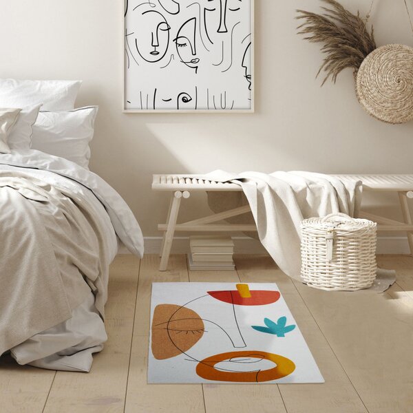 Tepih ARTY COLORS 50x80 cm, bijeli