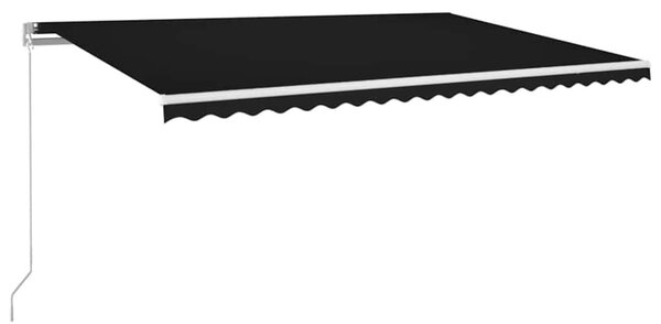 Tenda na ručno uvlačenje s LED svjetlima 500 x 300 cm antracit - Antracitno siva / 500 x 300 cm