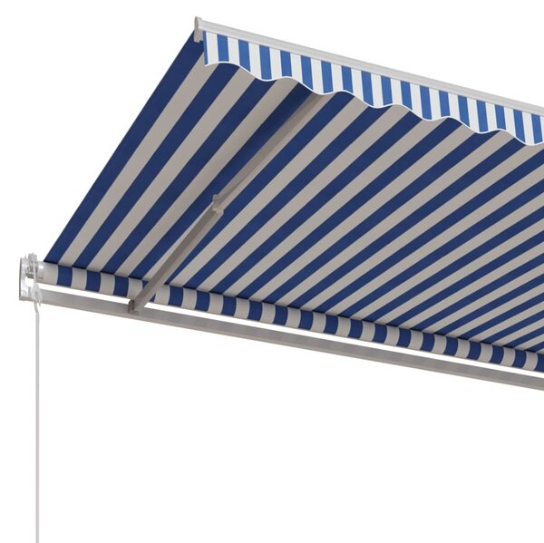Tenda na automatsko uvlačenje 600x350 cm plavo-bijela - Plava / 600 x 350 cm