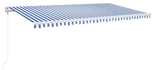 Tenda na automatsko uvlačenje 600x350 cm plavo-bijela - Plava / 600 x 350 cm