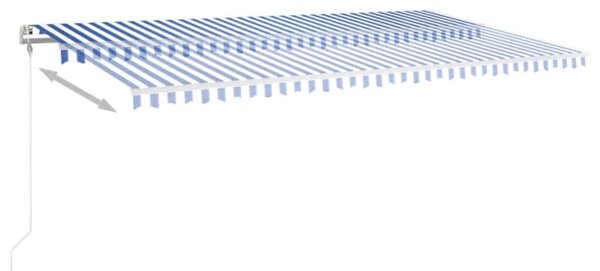 Tenda na automatsko uvlačenje 600x350 cm plavo-bijela - Plava / 600 x 350 cm