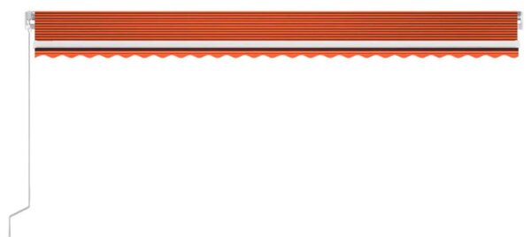Tenda na ručno uvlačenje LED 600 x 300 cm narančasto-smeđa - Šarena / 600 x 300 cm