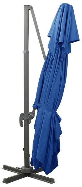 Konzolni vrtni suncobran s dvostrukim vrhom 400 x 300 cm azurni - Plava / 300 x 400 cm