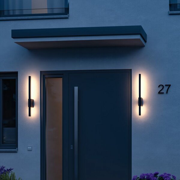 Paulmann Stan LED vanjska zidna svjetiljka 60 cm, Crno, Metal