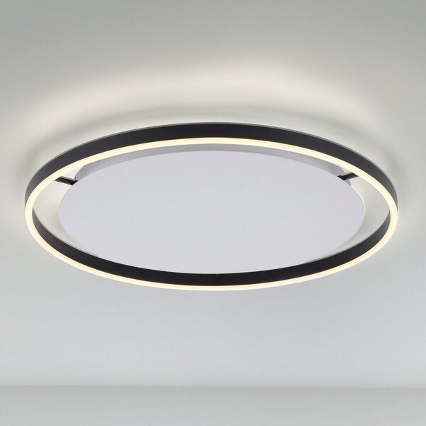 JUST LIGHT. GmbH LED stropna svjetiljka Ritus, Ø 58,5cm, antracit, prigušiva, Crno, Dnevni boravak/blagovaonica, Metal