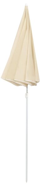 Vrtni suncobran s čeličnim stupom 180 cm boja pijeska - Bež / 180 cm