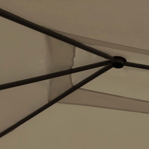 Sjenica s navlakama za stupove 3x4x2,6 m smeđe-siva 160 g/m² - Tupe / 3 x 4 x 2.6 m