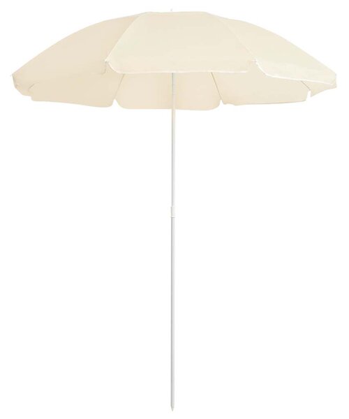 Vrtni suncobran s čeličnim stupom 180 cm boja pijeska - Bež / 180 cm