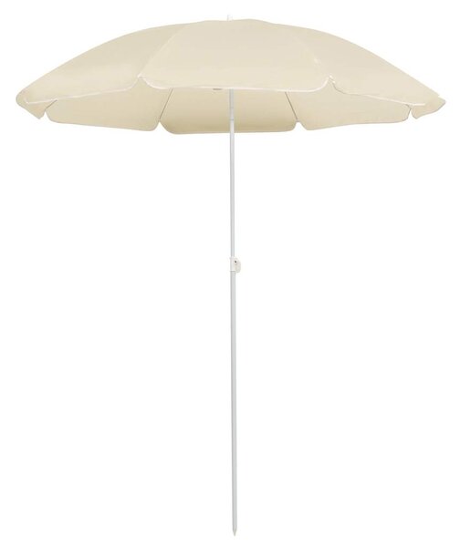 Vrtni suncobran s čeličnim stupom 180 cm boja pijeska - Bež / 180 cm