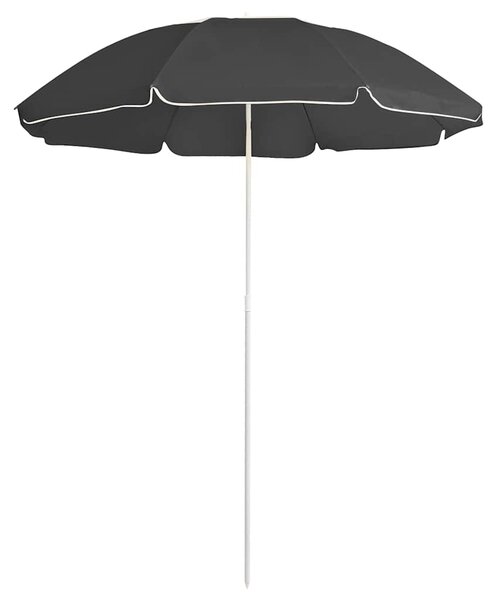 Vrtni suncobran s čeličnim stupom 180 cm antracit - Antracitno siva / 180 cm