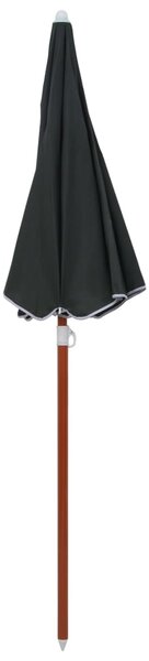Vrtni suncobran s čeličnim stupom 180 cm antracit - Antracitno siva / 180 cm