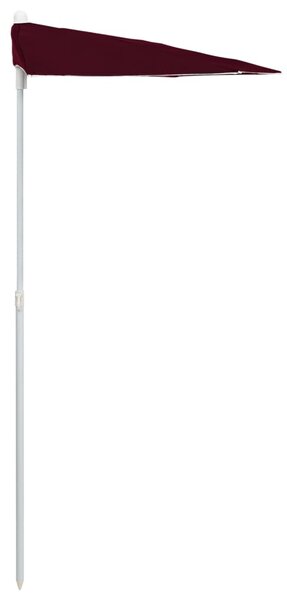 Vrtni polukružni suncobran sa stupom 180 x 90 cm bordo - Crvena / N/A