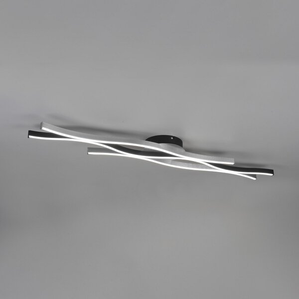Trio Lighting Blaze LED stropna svjetiljka, CCT, prigušiva, aluminij, prigušiva, Metalik, Dnevni boravak/blagovaonica, Metal