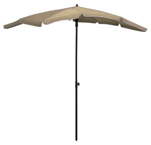 Vrtni suncobran sa stupom 200 x 130 cm smeđesivi - Tupe / N/A