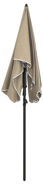 Vrtni suncobran sa stupom 200 x 130 cm smeđesivi - Tupe / N/A