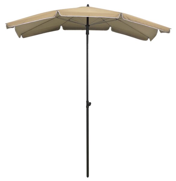Vrtni suncobran sa stupom 200 x 130 cm smeđesivi - Tupe / N/A