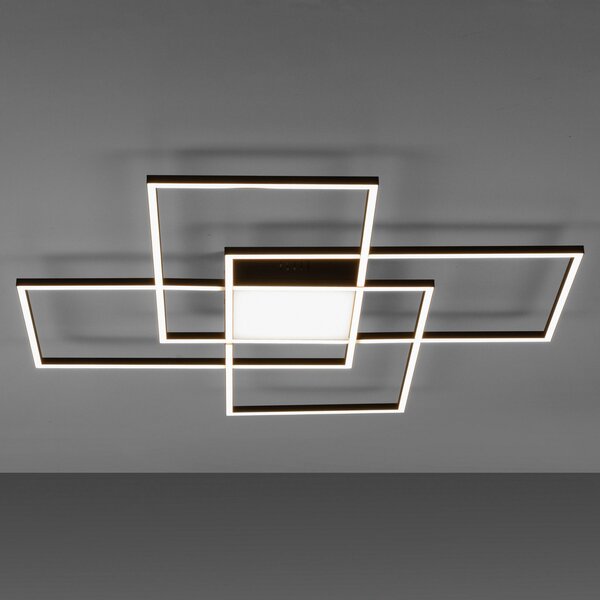 Q-Smart-Home Paul Neuhaus Q-ASMIN LED stropna svjetiljka, 80 x cm, prigušiva, Crno, Dnevni boravak/blagovaonica, Plastika