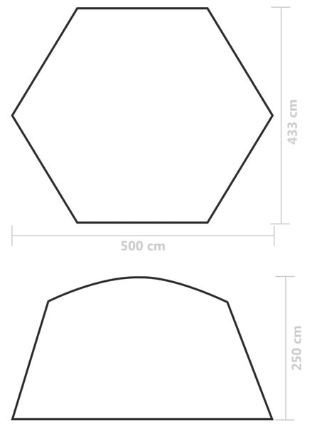 Šator za bazen od tkanine 500 x 433 x 250 cm zeleni - Zelena / 500 x 433 x 250 cm