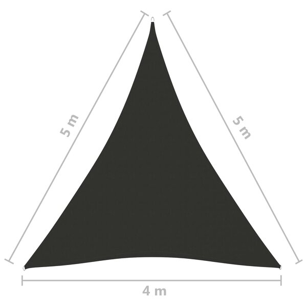Jedro protiv sunca od tkanine trokutasto 4 x 5 x 5 m antracit - Antracitno siva / 4 x 5 x 5 m