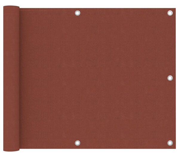 Balkonski zastor terakota 75 x 500 cm od tkanine Oxford - Smeđa / 75 x 500 cm