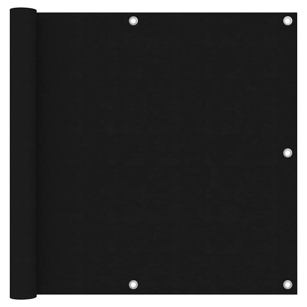 Balkonski zastor crni 90 x 300 cm od tkanine Oxford - Crna / 90 x 300 cm