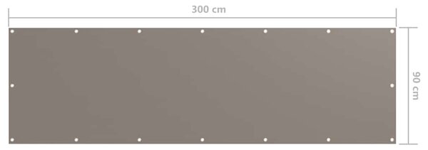 Balkonski zastor smeđe-sivi 90 x 300 cm od tkanine Oxford - Tupe / 90 x 300 cm