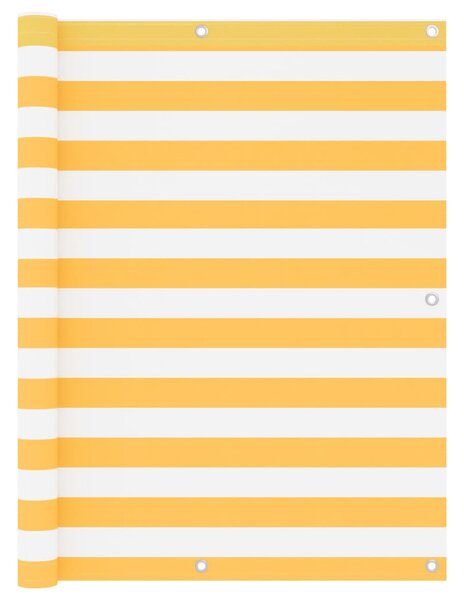 Balkonski zastor bijelo-žuti 120 x 300 cm od tkanine Oxford - Žuta / 120 x 300 cm