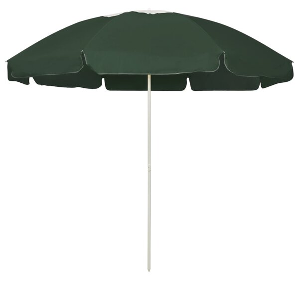 Suncobran za plažu zeleni 240 cm - Zelena / 240 cm