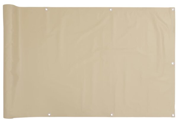 Balkonski zastor bež 75 x 300 cm od tkanine Oxford - Bež / 75 x 300 cm