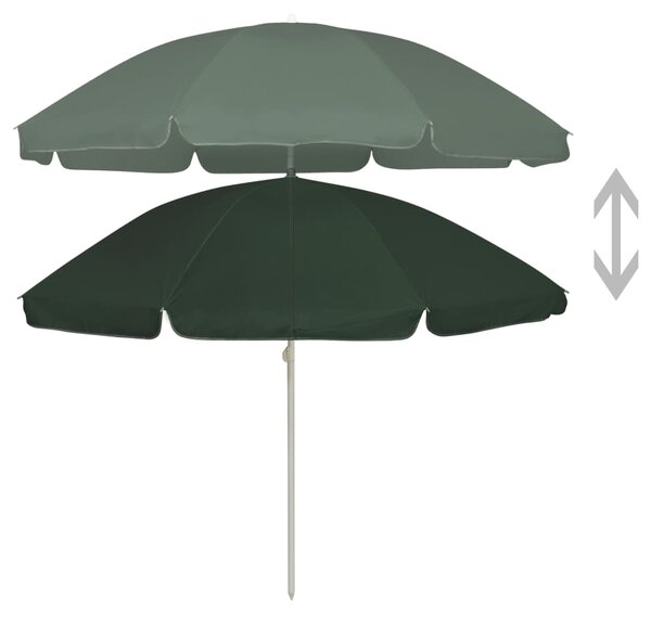 Suncobran za plažu zeleni 240 cm - Zelena / 240 cm